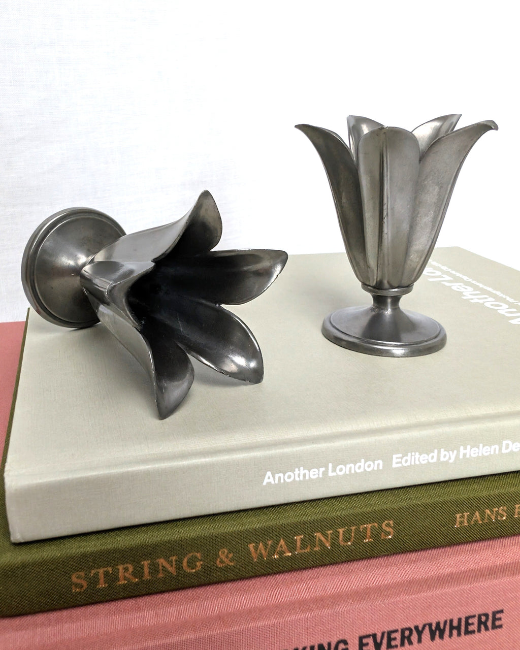 Just Andersen Pewter Tulip Candle Holders