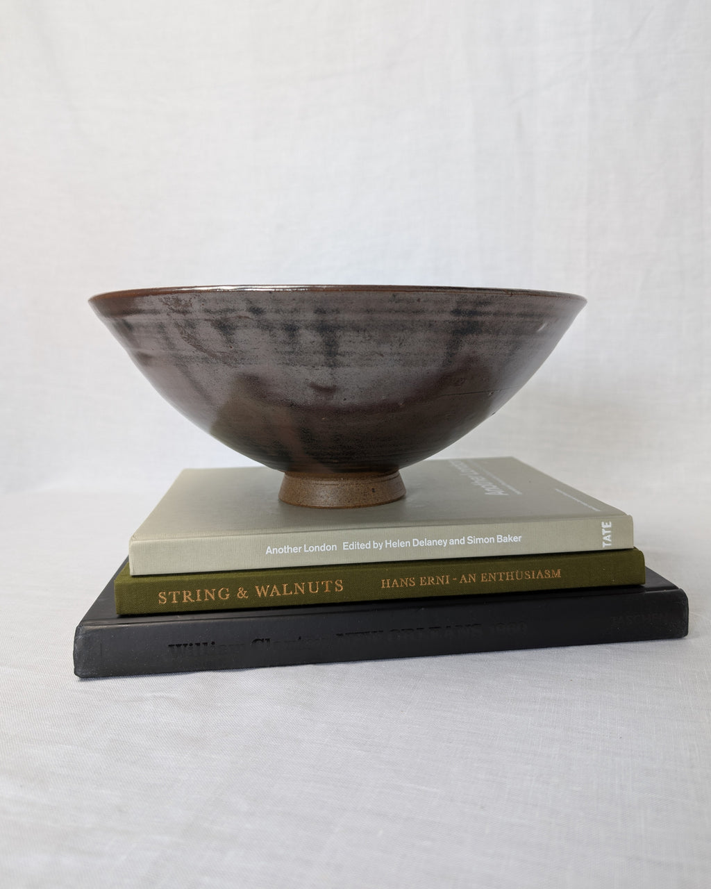 Vintage Ceramic Iridescent Mauve Bowl By Francis Glanville Cooper