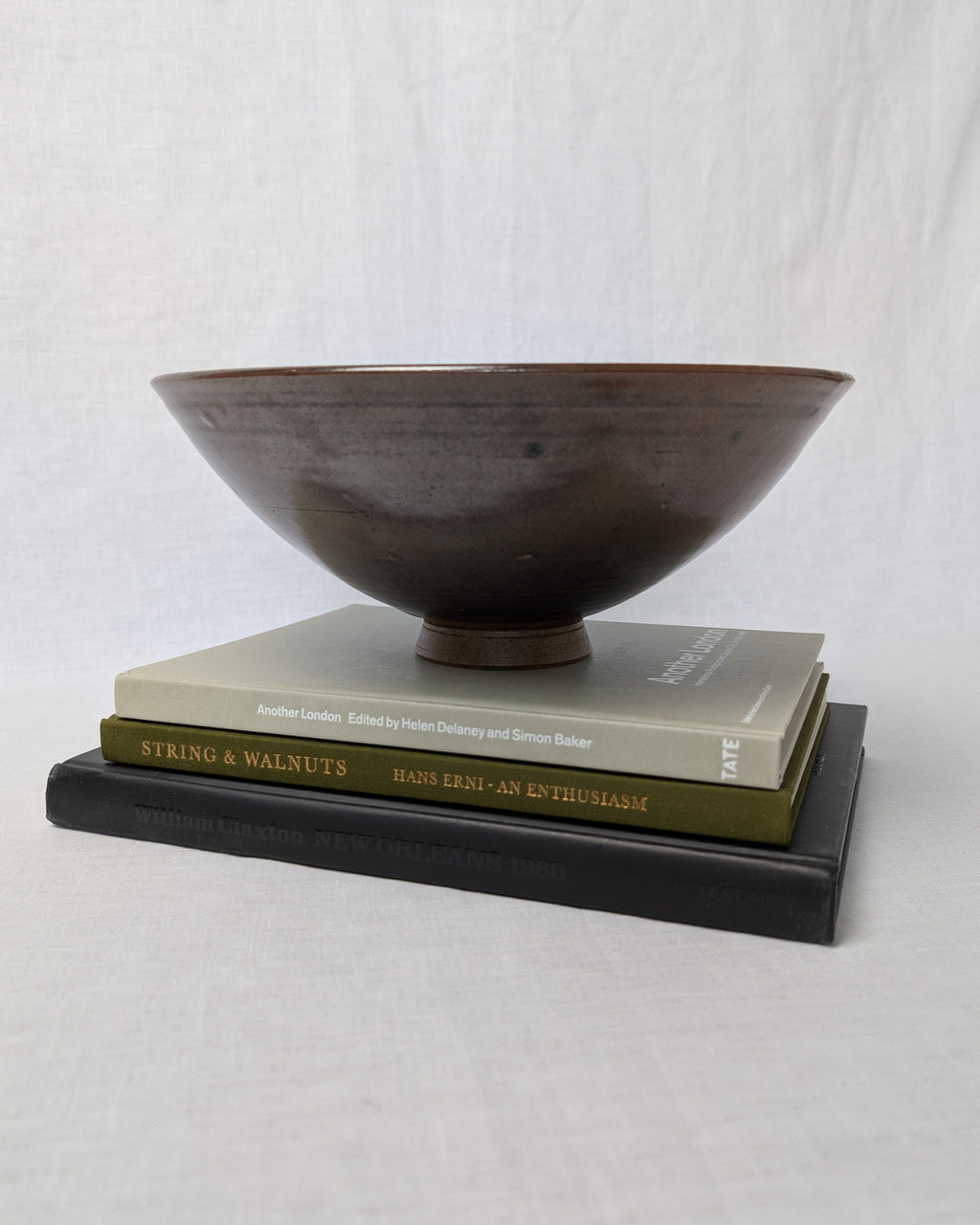 Vintage Ceramic Iridescent Mauve Bowl By Francis Glanville Cooper