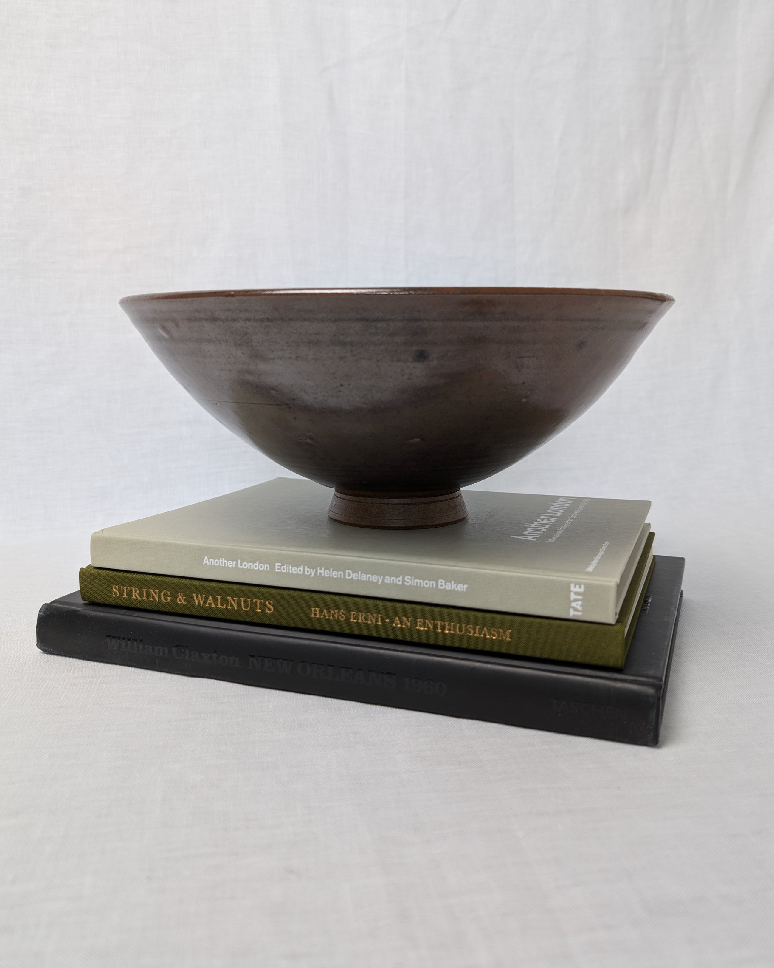 Vintage Ceramic Iridescent Mauve Bowl By Francis Glanville Cooper