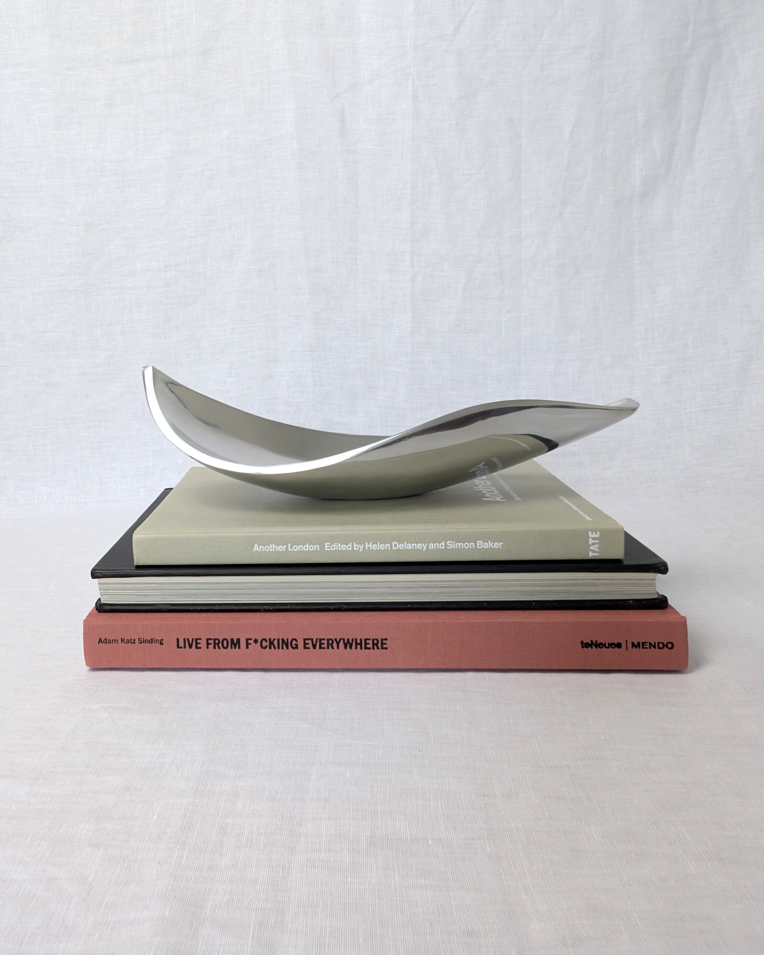 Vintage Modernist Freeform Steel Dish