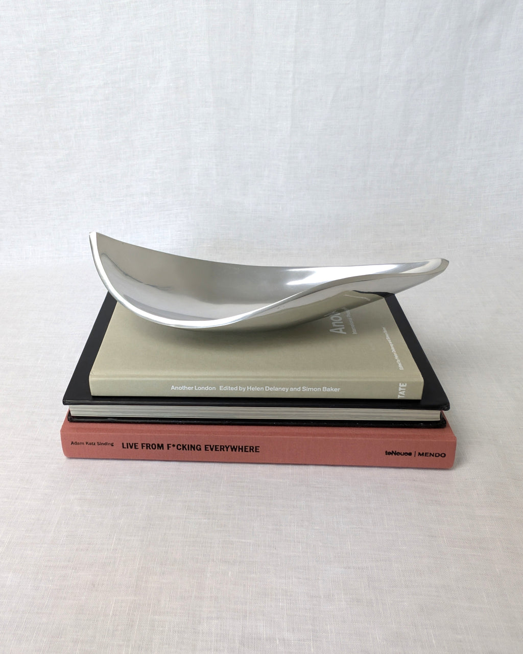 Vintage Modernist Freeform Steel Dish