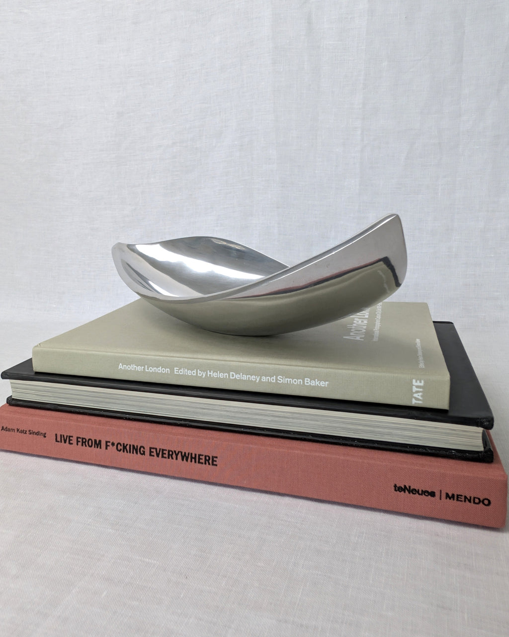 Vintage Modernist Freeform Steel Dish
