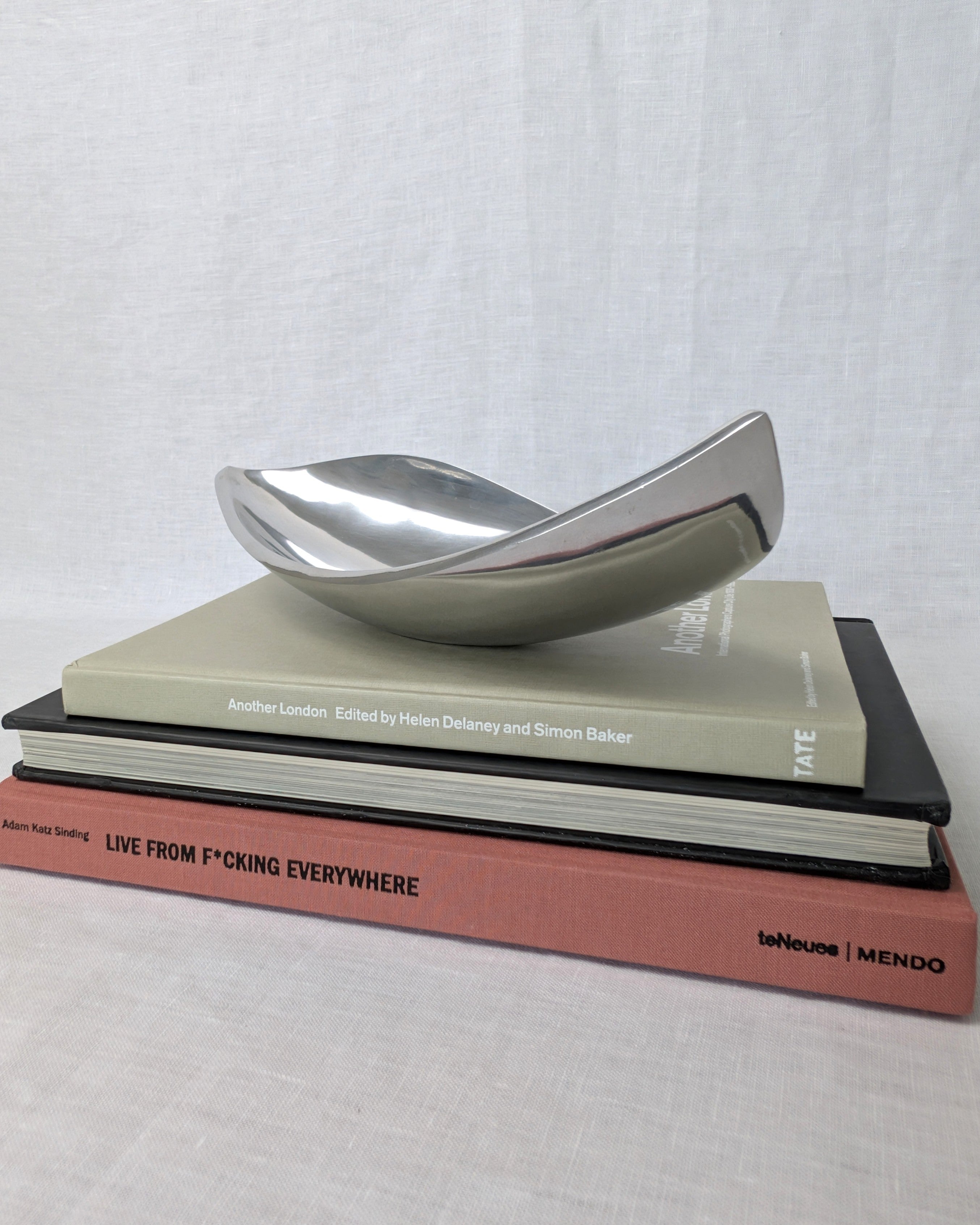 Vintage Modernist Freeform Steel Dish