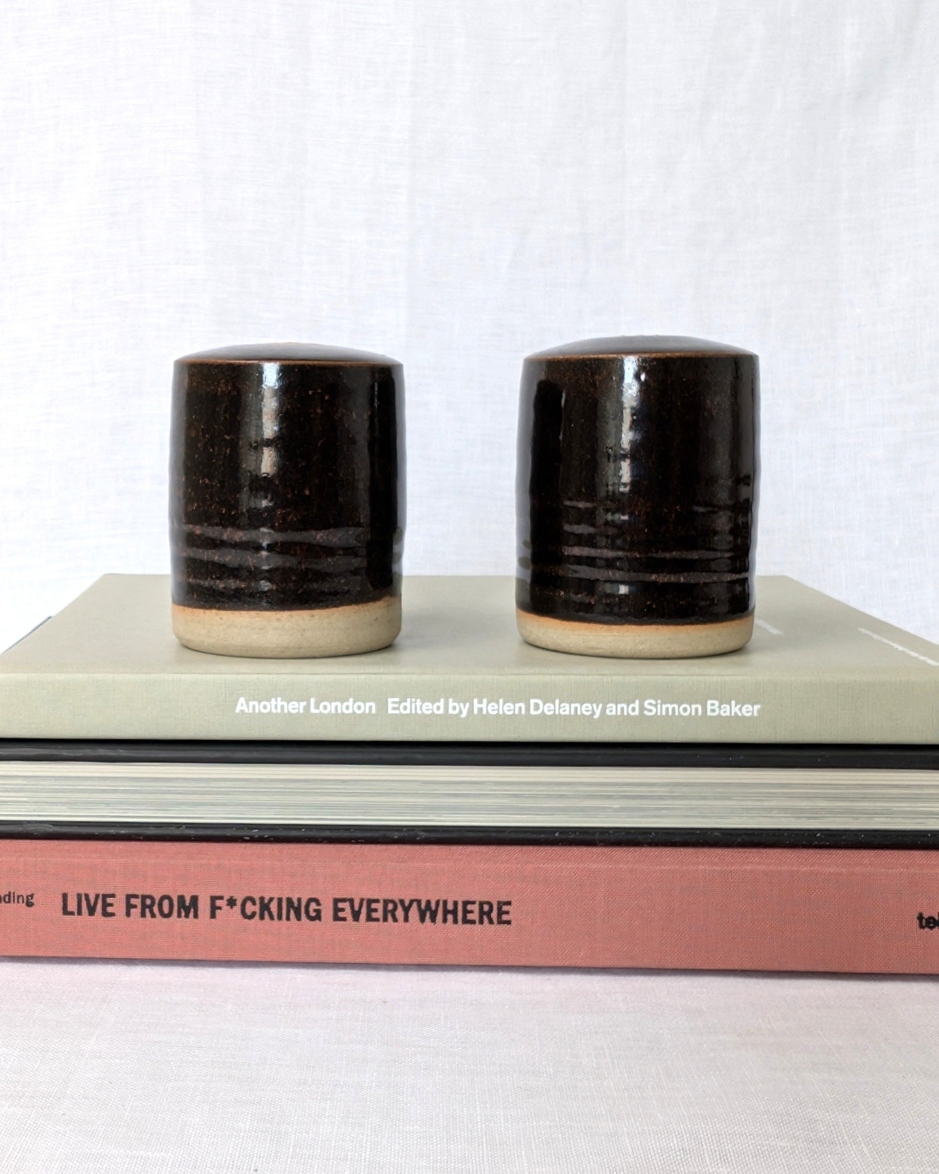 Vintage Studio Pottery Ceramic Salt & Pepper Set