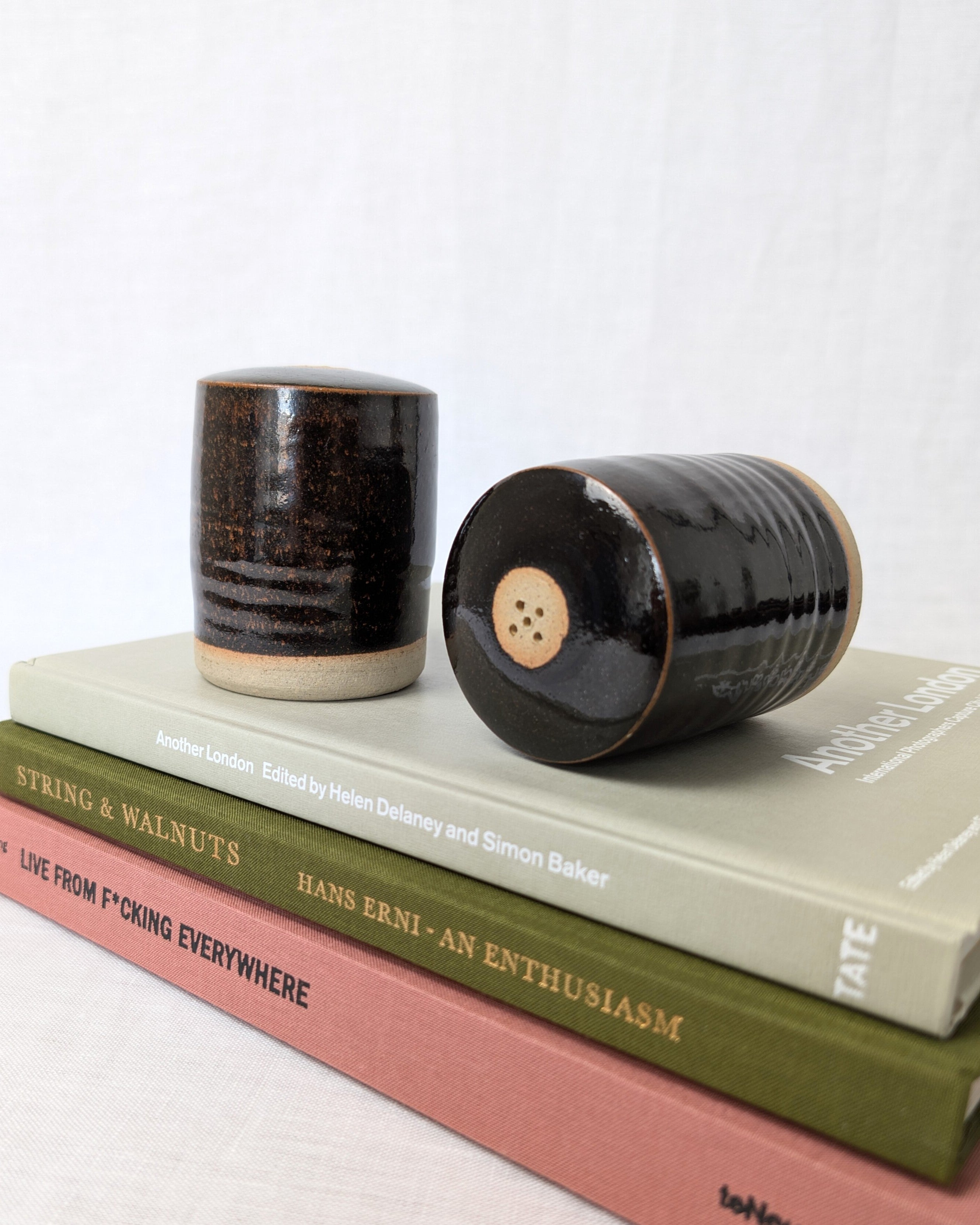 Vintage Studio Pottery Ceramic Salt & Pepper Set
