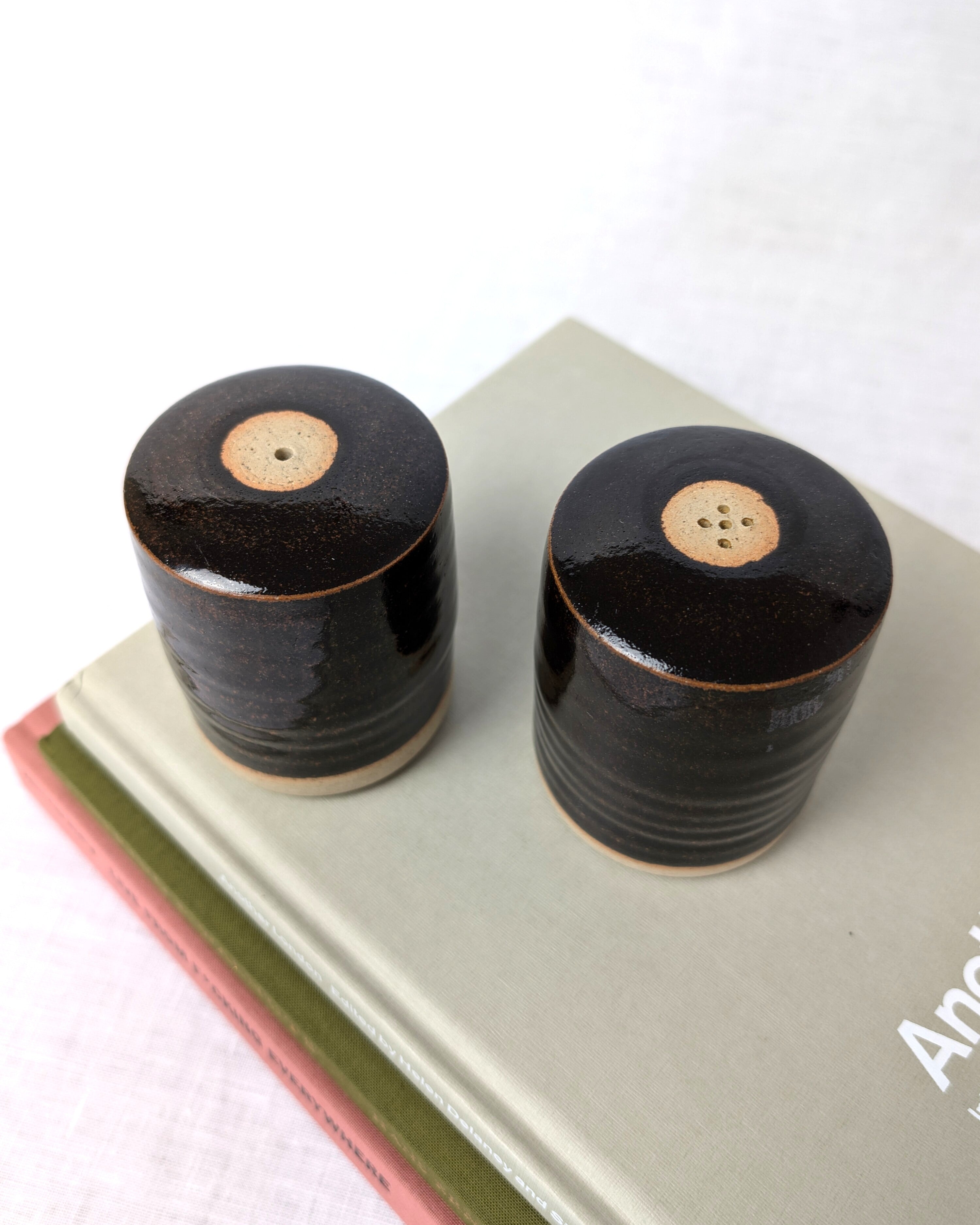 Vintage Studio Pottery Ceramic Salt & Pepper Set