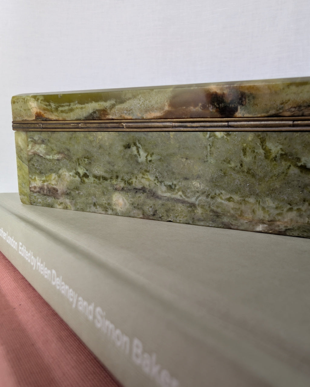 Antique Henry Griffith & Sons Green Marble Trinket Box