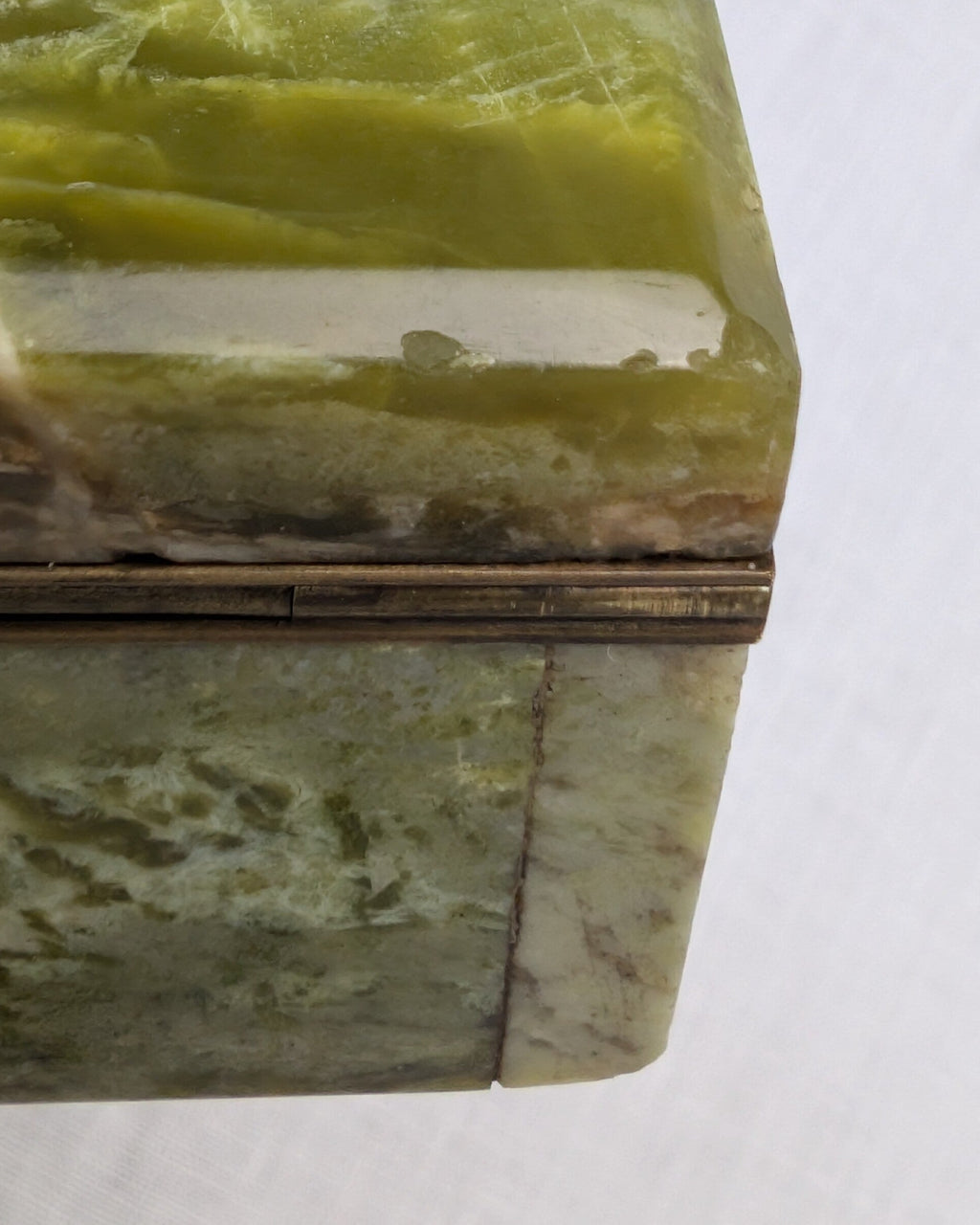 Antique Henry Griffith & Sons Green Marble Trinket Box